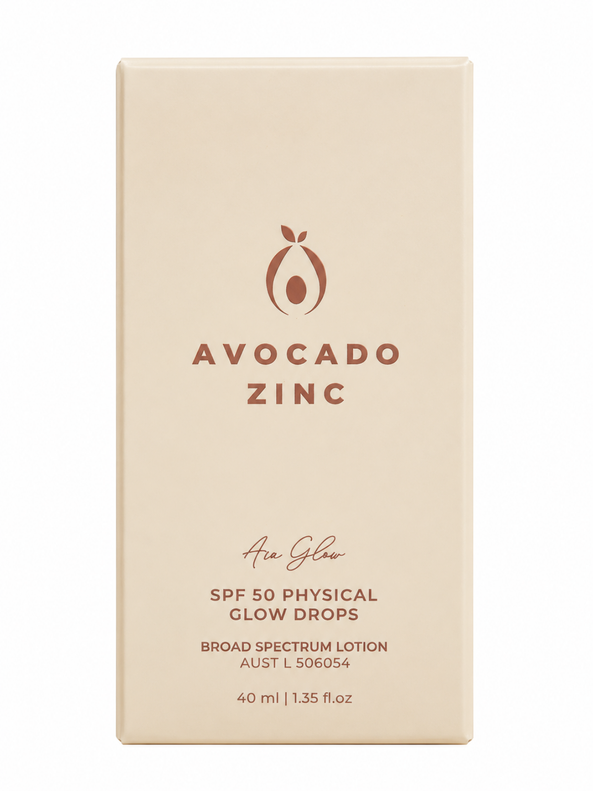 Avocado Zinc -Ava Glow SPF 50 Physical Glowdrops